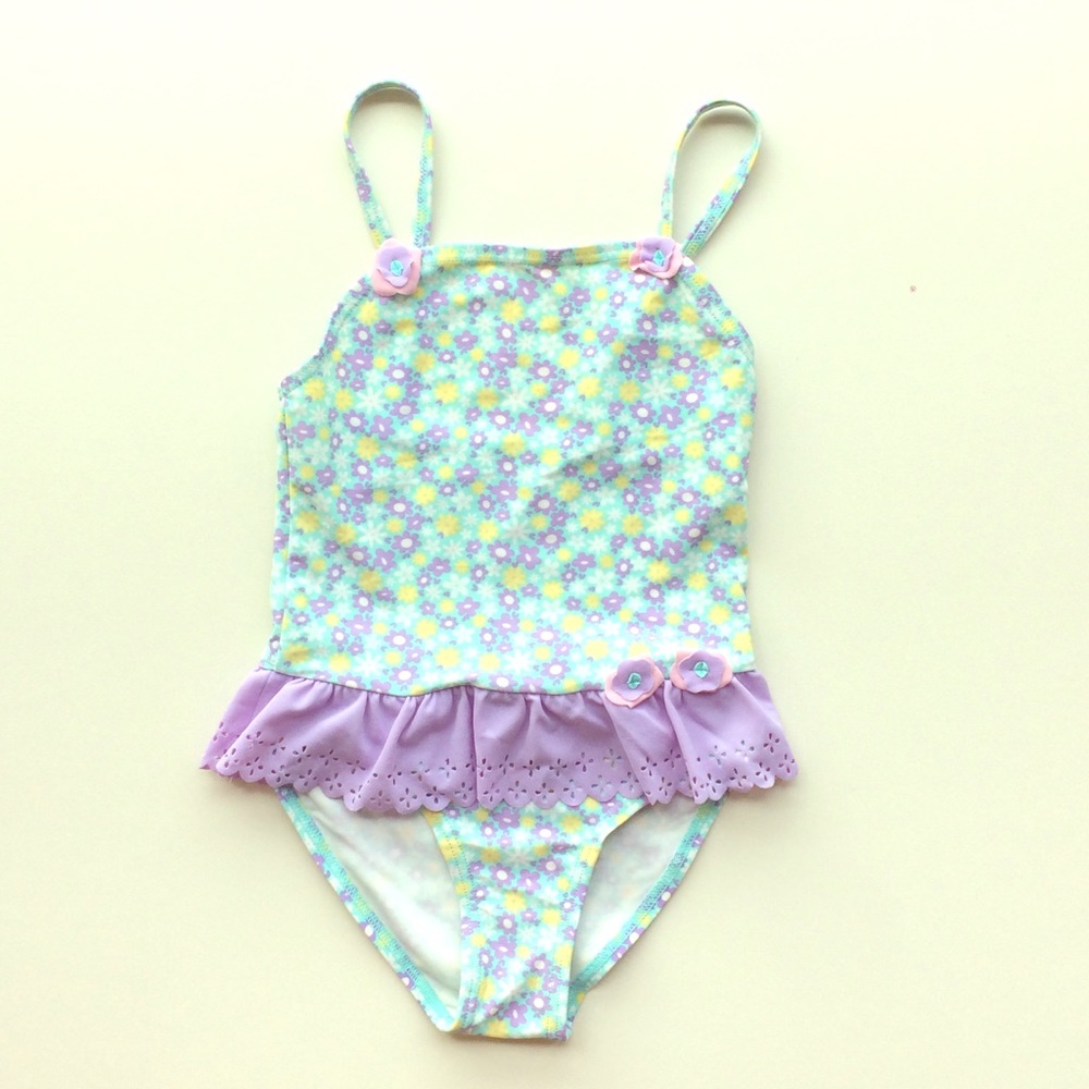 Flower swim suit - 3/4 years